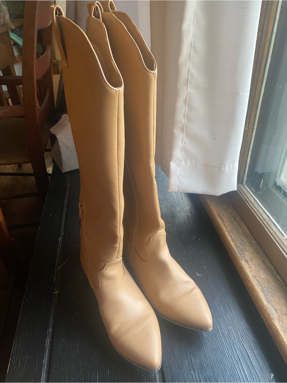 Target Women's Over-the-Knee Pointed Toe Boots in Tan